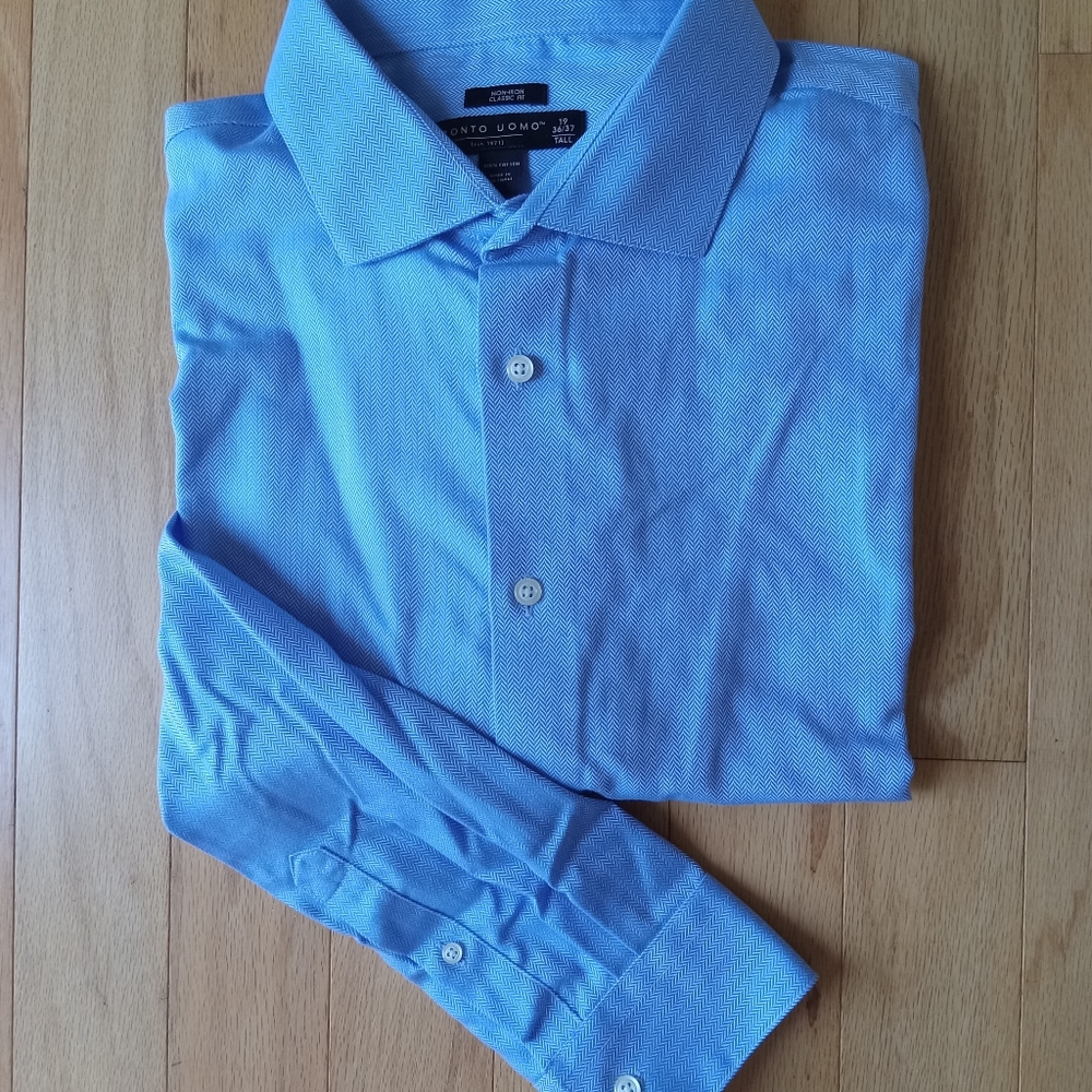 Men's Pronto Uomo 19 36-37 Long Sleeve Shirt  - Big & Tall